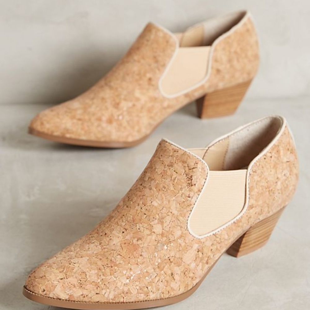 Anthropologie Farylrobin Chelsea Cork Boots